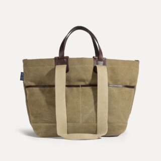 Cabas business Méline – Kaki US Stonewashed par la marque Bleu de Chauffe Bleu de Chauffe - Cabas business Méline – Kaki US Stonewashed