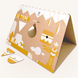 Cabane pliable en carton – TIPI par la marque cache-toi cache-toi - Cabane pliable en carton – TIPI