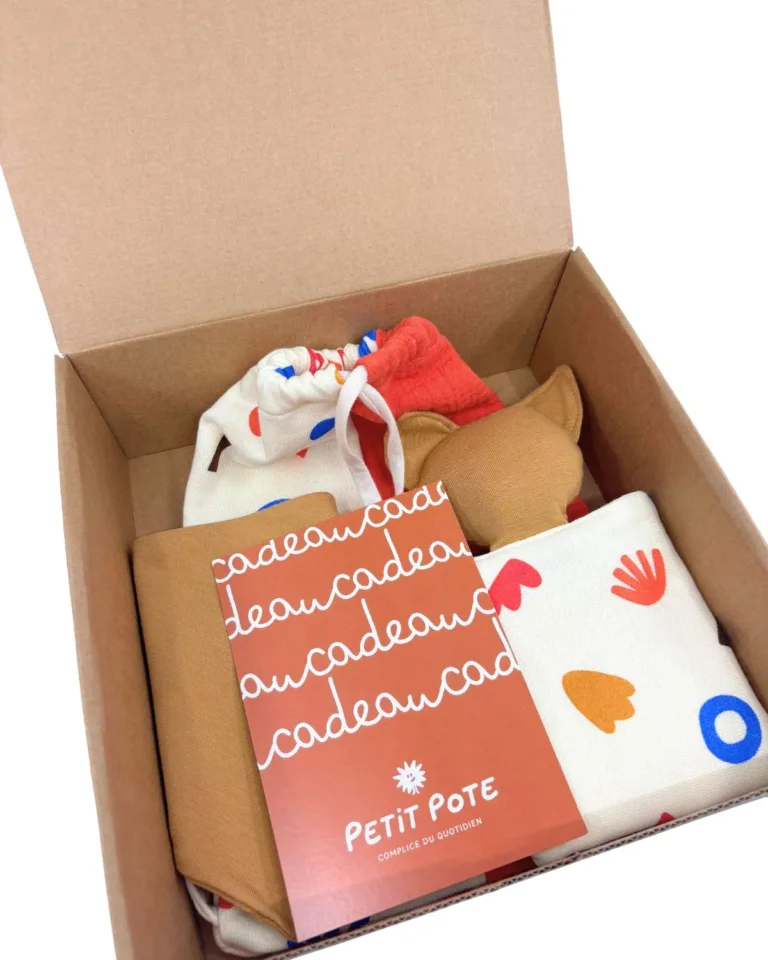 Petit Pote - Coffret naissance Doudou Bavoir – Taille unique / Sauge