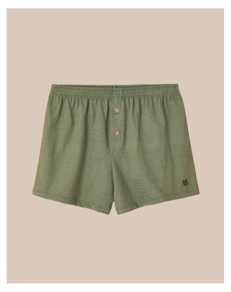Maison Lemahieu - Caleçon court Lin - Coton BIO - Kaki – 3XL