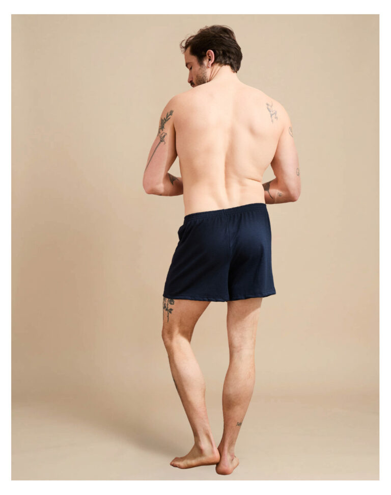 Maison Lemahieu - Caleçon court Lin - Coton BIO - Marine – 3XL