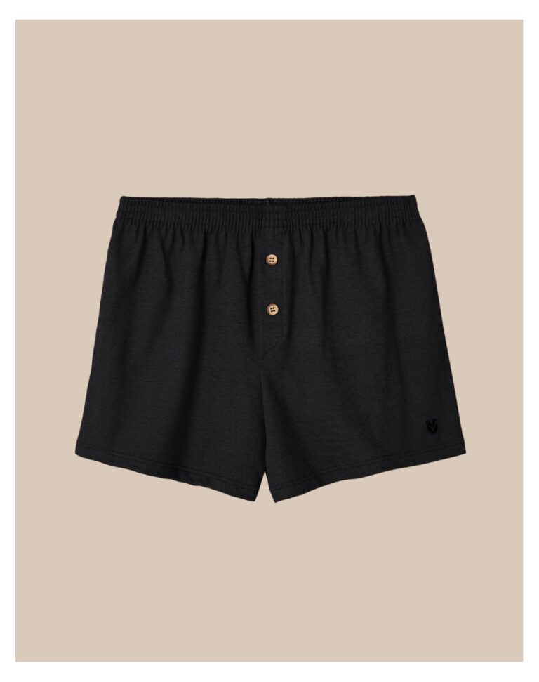 Maison Lemahieu - Caleçon court Lin - Coton BIO - Noir – 3XL