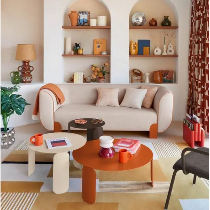 canape 3 places fermob voulez vous mouchete en tissu et metal 12 coloris FERMOB - Canapé 3 places FERMOB Voulez-vous Moucheté en tissu et métal - 12 coloris