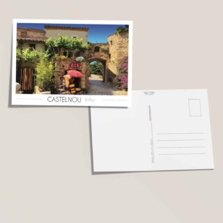 Carte postale Castelnou Village par la marque Foliove Foliove - Carte postale Castelnou Village