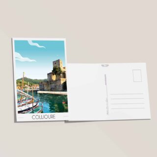 Carte postale Collioure Château Royal par la marque Foliove Foliove - Carte postale Collioure Château Royal