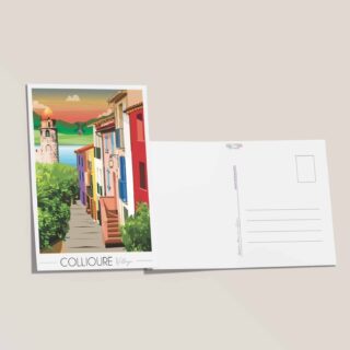 Carte postale Collioure Village par la marque Foliove Foliove - Carte postale Collioure Village