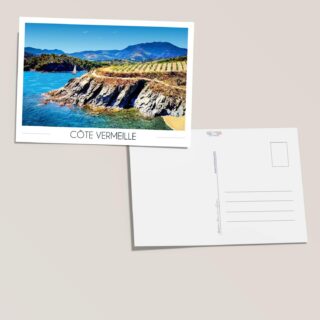 Carte postale Côte Vermeille criques par la marque Foliove Foliove - Carte postale Côte Vermeille criques