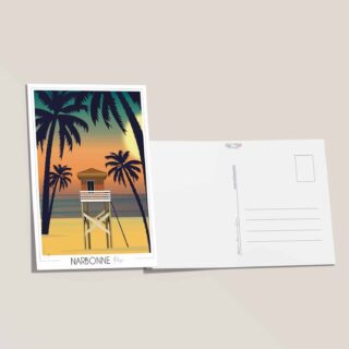 Carte postale Narbonne Plage par la marque Foliove Foliove - Carte postale Narbonne Plage