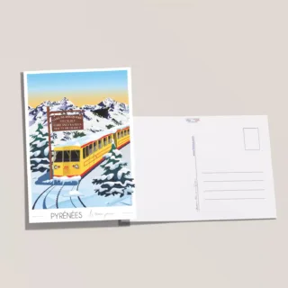 Carte postale Train Jaune Bolquère par la marque Foliove Foliove - Carte postale Train Jaune Bolquère