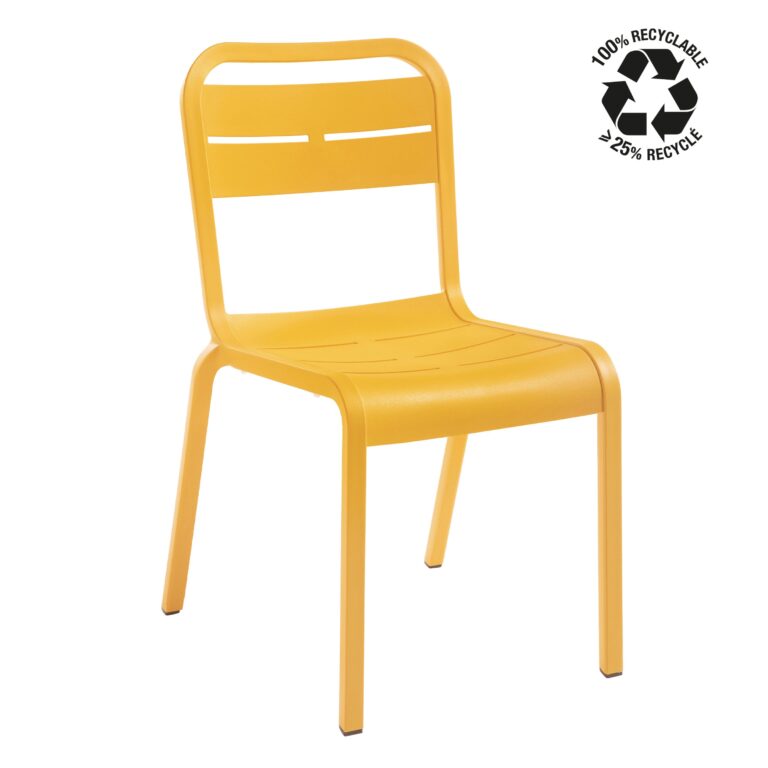 Grosfillex B2C - Chaise extérieur Recyclée Cannes – Vert tender