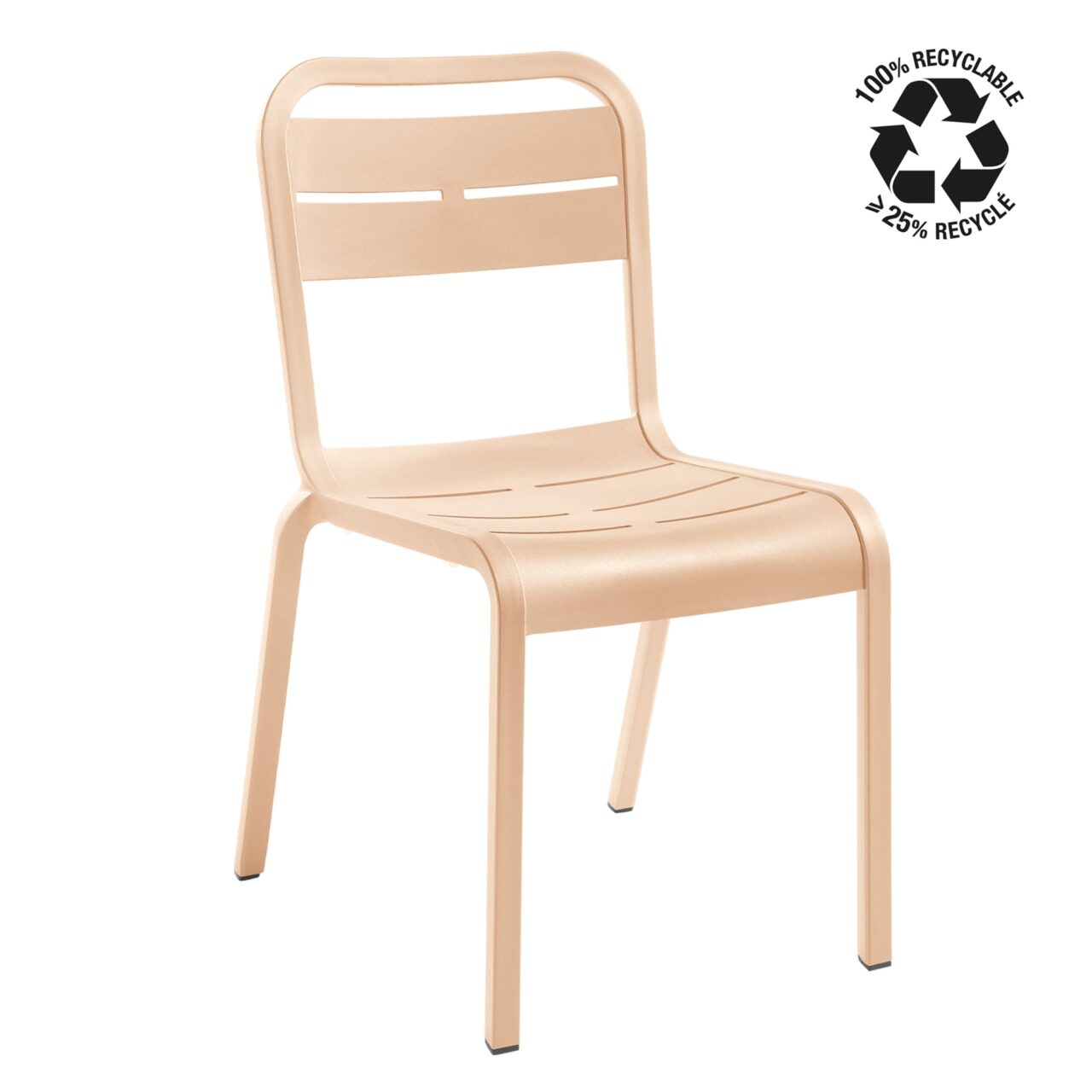 chaise cannes sorbet melon recyclee.1 Grosfillex B2C - Chaise extérieur Recyclée Cannes – Vert tender