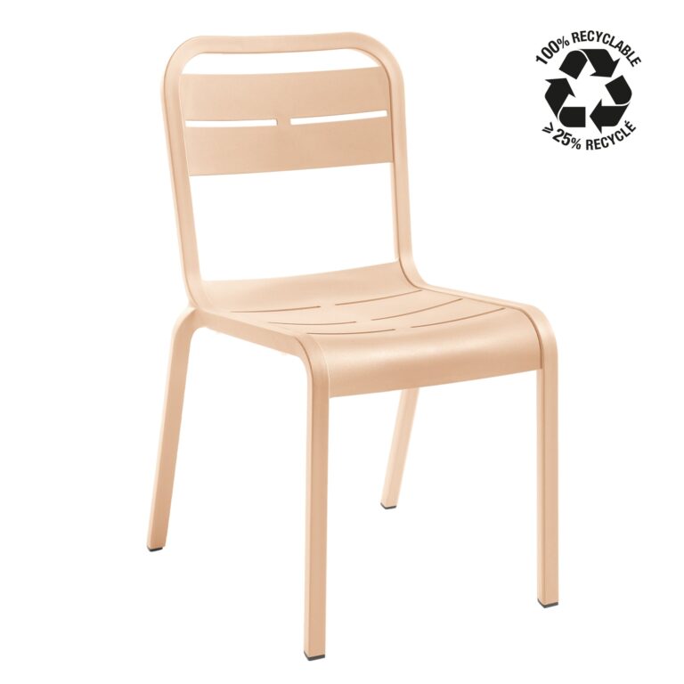 chaise cannes sorbet melon recyclee.1 Grosfillex B2C - Chaise extérieur Recyclée Cannes – Vert tender