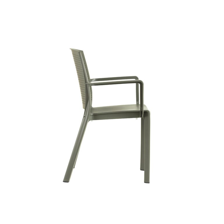 Grosfillex - Fauteuil de jardin résine Luce – Anthracite recyclé