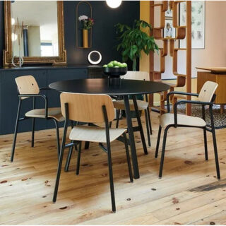 Chaise de repas FERMOB Studie chêne en bois et métal – 25 coloris par la marque Fermob Fermob - Chaise de repas FERMOB Studie chêne en bois et métal – 25 coloris