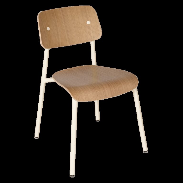 FERMOB - Chaise de repas FERMOB Studie chêne en bois et métal - 25 coloris