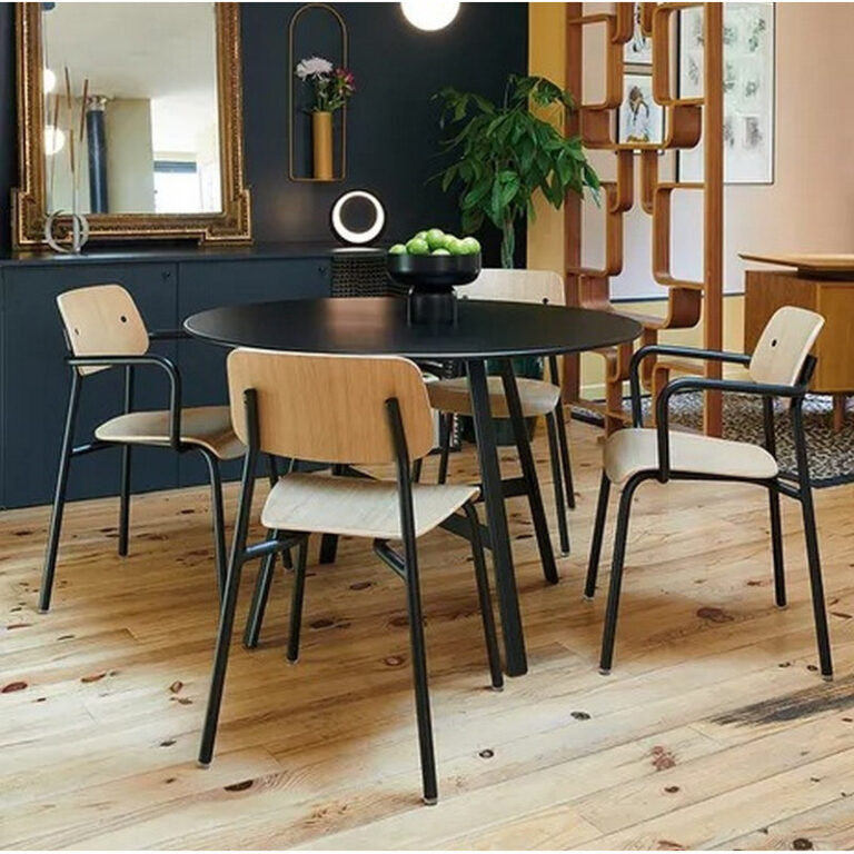FERMOB - Chaise de repas FERMOB Studie chêne en bois et métal - 25 coloris