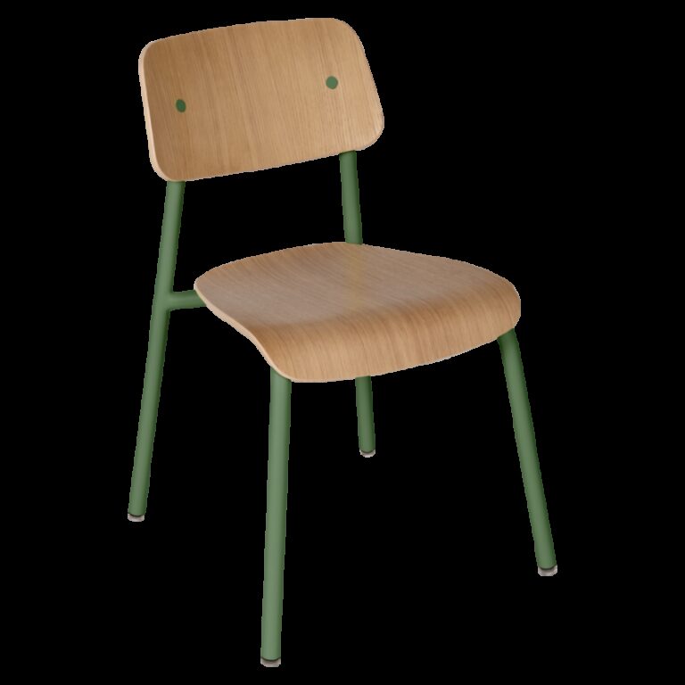 FERMOB - Chaise de repas FERMOB Studie chêne en bois et métal - 25 coloris