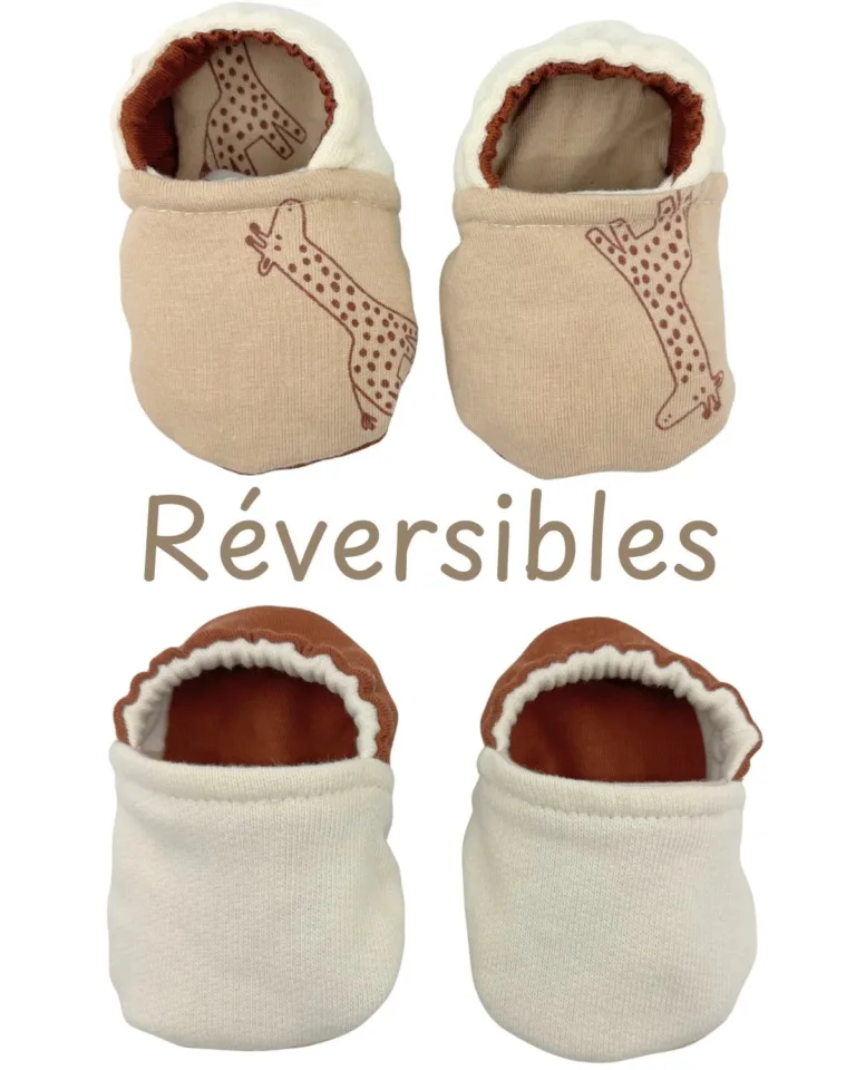 Petit Pote - Chaussons bébé souples – Coeurs / 18-20
