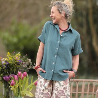 Quintessence - Chemise Honorine – Double gaze de coton cactus