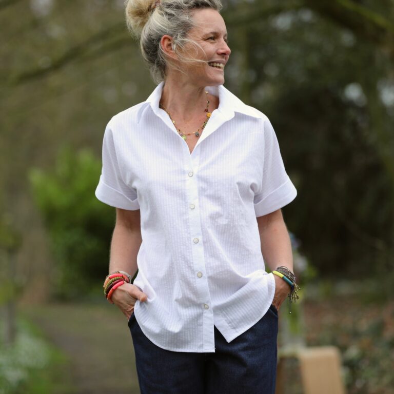 Meta SS25 - Chemise Honorine - Seersucker blanc – XXL