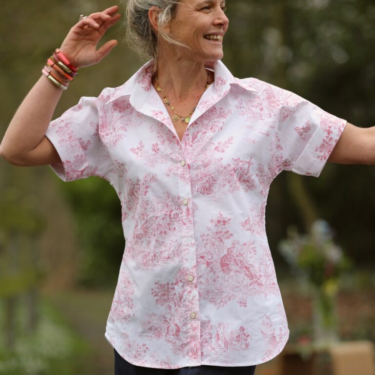 Meta SS25 - Chemise Honorine - Toile de Jouy framboise – XL