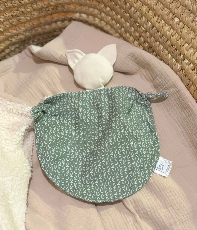 Petit Pote - Coffret naissance Doudou Bavoir – Taille unique / Sauge