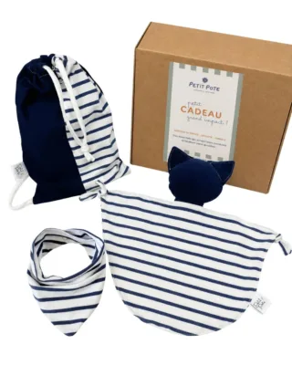 Petit Pote - Coffret naissance Doudou Bavoir