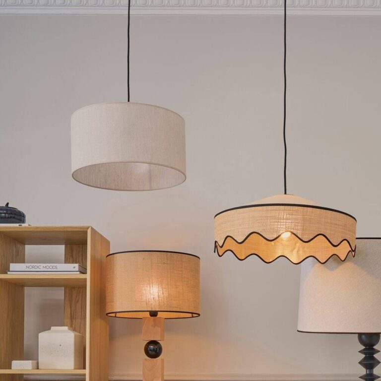 ESSENTIELS PAR CAMIF - Abat-jour pour suspension lin 40 cm Raina
