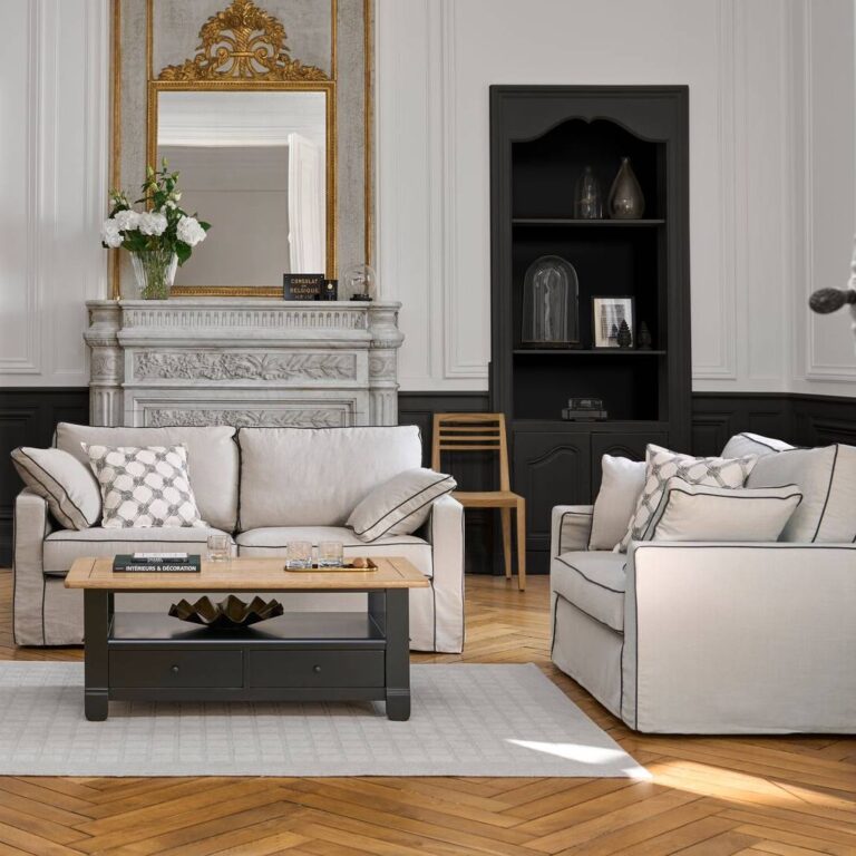 CAMIF SIGNATURE - Fauteuil coton/lin déhoussable Margot