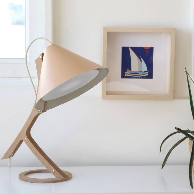 CAMIF SIGNATURE - Lampe à poser Silence cuir beige