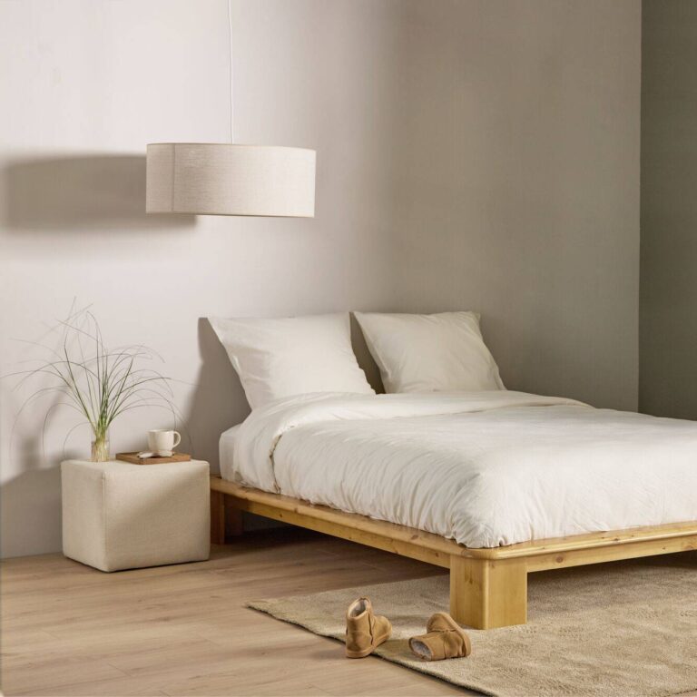 ESSENTIELS PAR CAMIF - Abat-jour pour suspension lin 60 cm Roseline