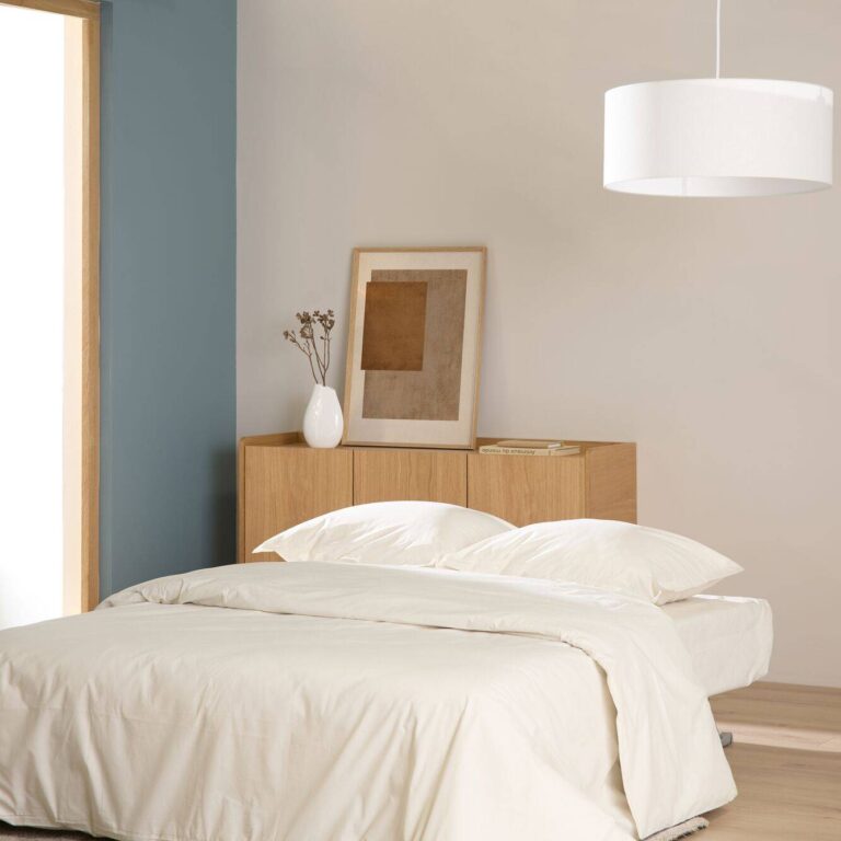 ESSENTIELS PAR CAMIF - Abat-jour pour suspension tissu blanc 60 cm Robine