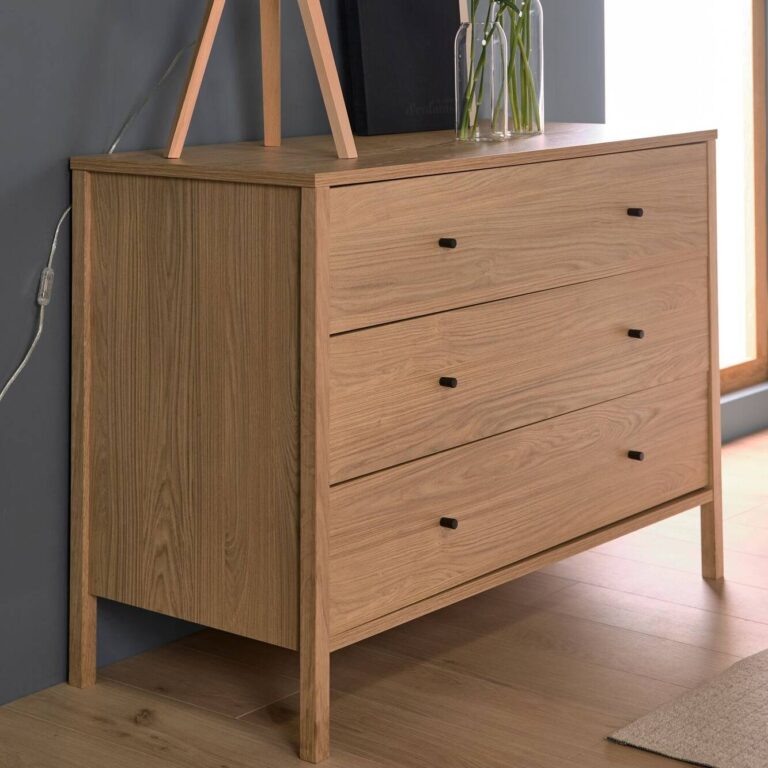 ESSENTIELS PAR CAMIF - Commode décor bois 3 tiroirs Simon