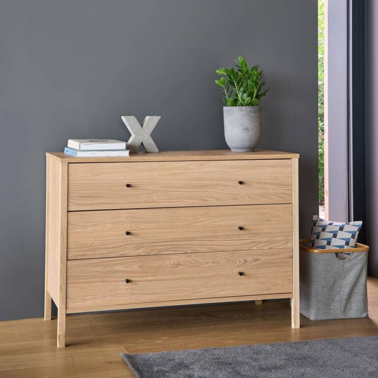 ESSENTIELS PAR CAMIF - Commode décor bois 3 tiroirs Simon