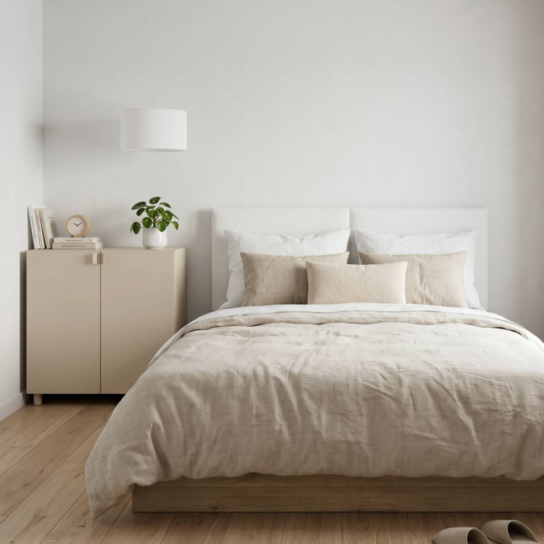 ESSENTIELS PAR CAMIF - Abat-jour pour suspension tissu blanc 20 cm Rosalie
