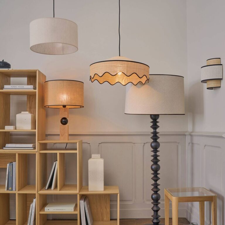 ESSENTIELS PAR CAMIF - Abat-jour pour suspension lin 40 cm Raina