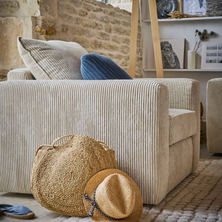 CAMIF SIGNATURE - Fauteuil velours côtelé Otto