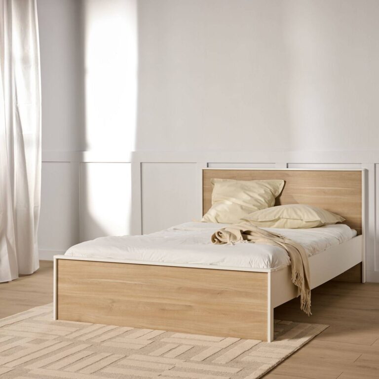 ESSENTIELS PAR CAMIF - Lit avec tiroir de rangement en option décor bois Palerme