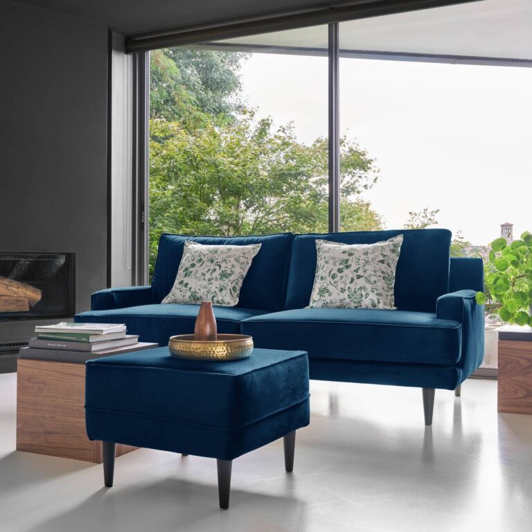 CAMIF SIGNATURE - Repose-pieds velours Oscar