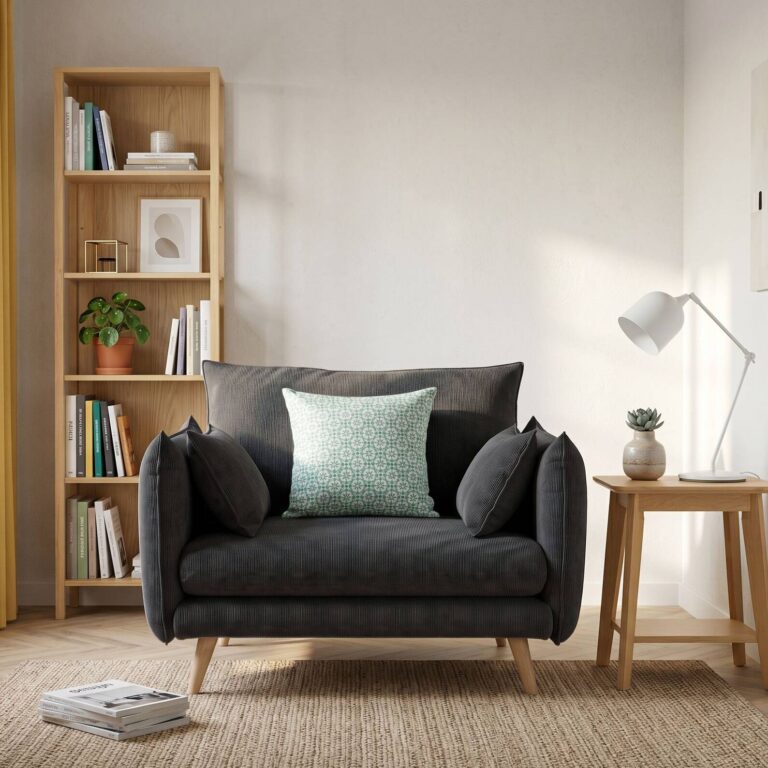 ESSENTIELS PAR CAMIF - Fauteuil XXL velours côtelé Orion