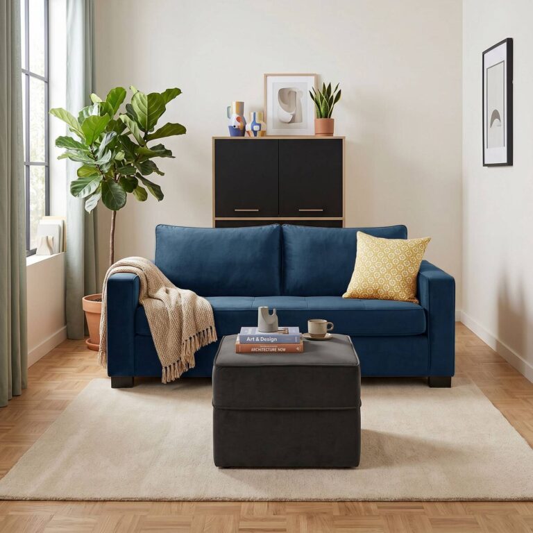 ESSENTIELS PAR CAMIF - Canapé convertible velours Octave