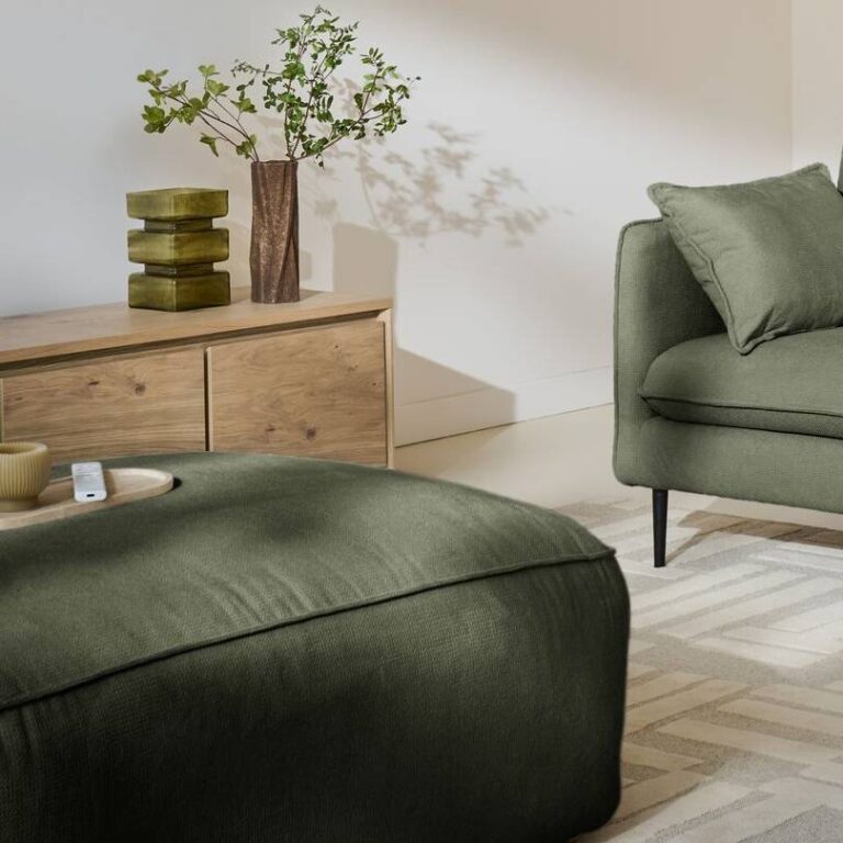 CAMIF SIGNATURE - Grand pouf tissu Otis