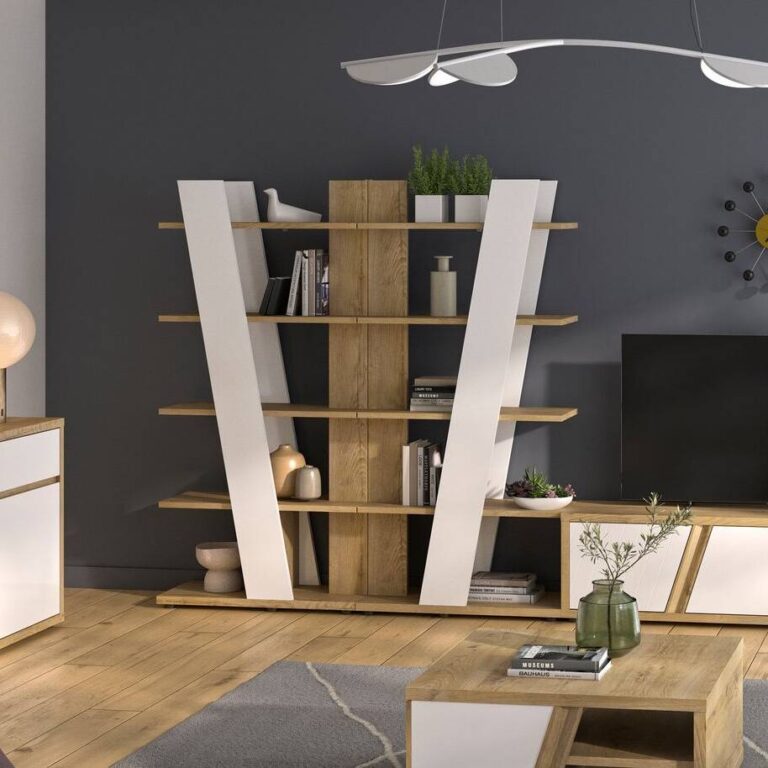 ESSENTIELS PAR CAMIF - Etagère décor bois et blanc Gustave