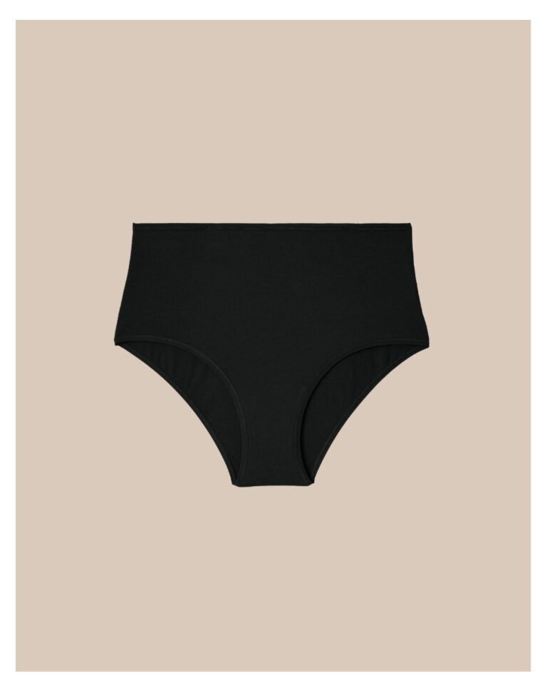 Maison Lemahieu - Culotte taille haute en Coton BIO - Noir – 2XL
