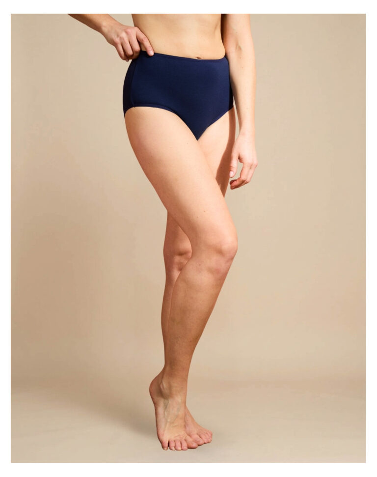Maison Lemahieu - Culotte taille haute en Coton BIO - Bleu Minuit – XS