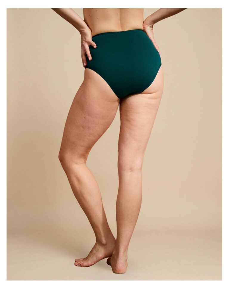 Maison Lemahieu - Culotte taille haute en Coton BIO - Vert Cyprés – XS