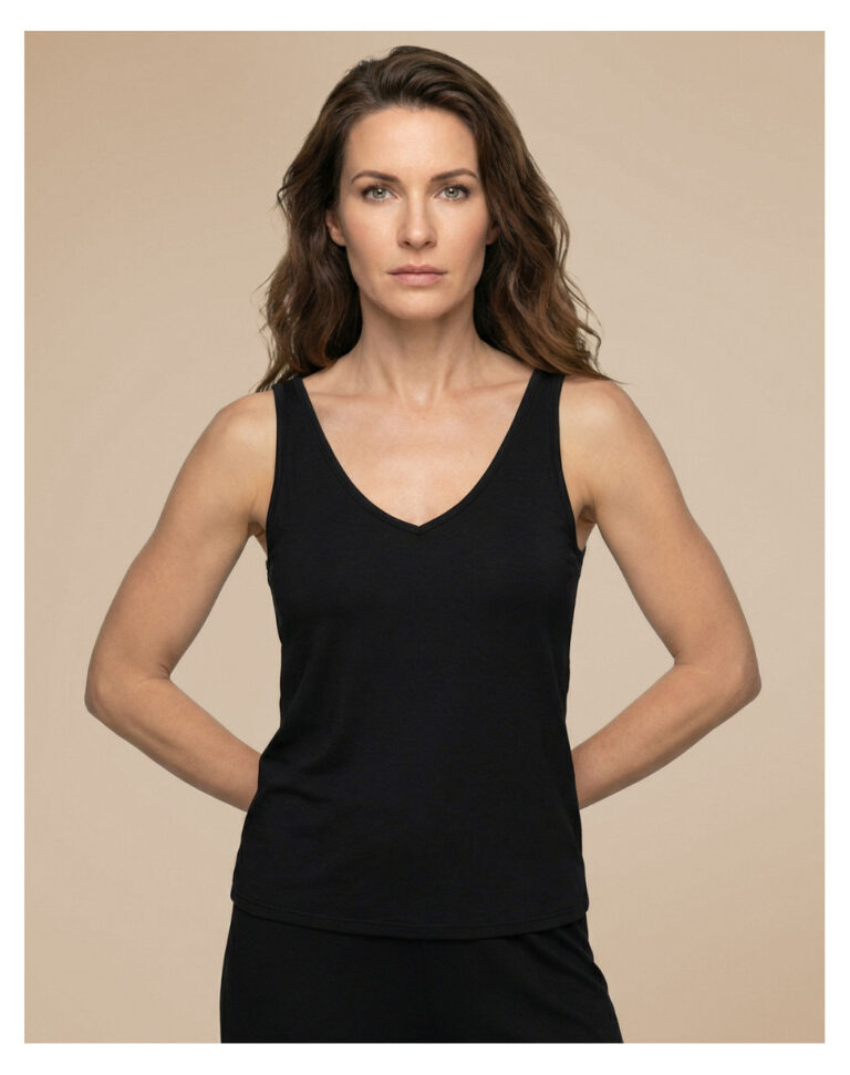 Maison Lemahieu - Débardeur coton modal - Noir – 2XL