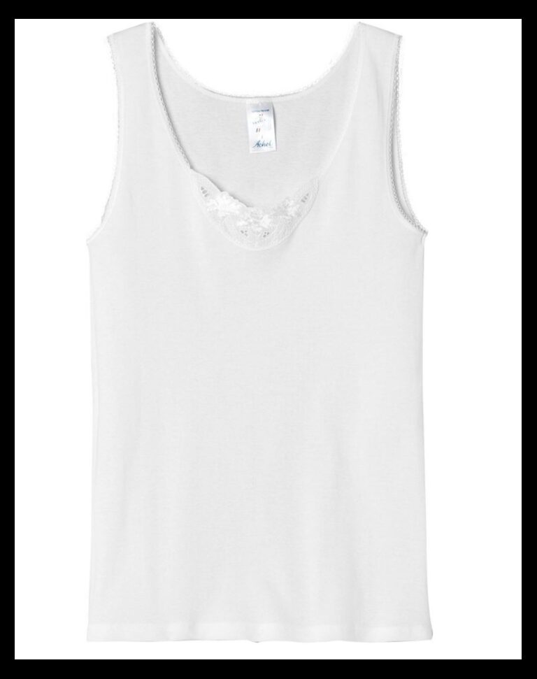 debardeur femme broderie anglaise Blanc