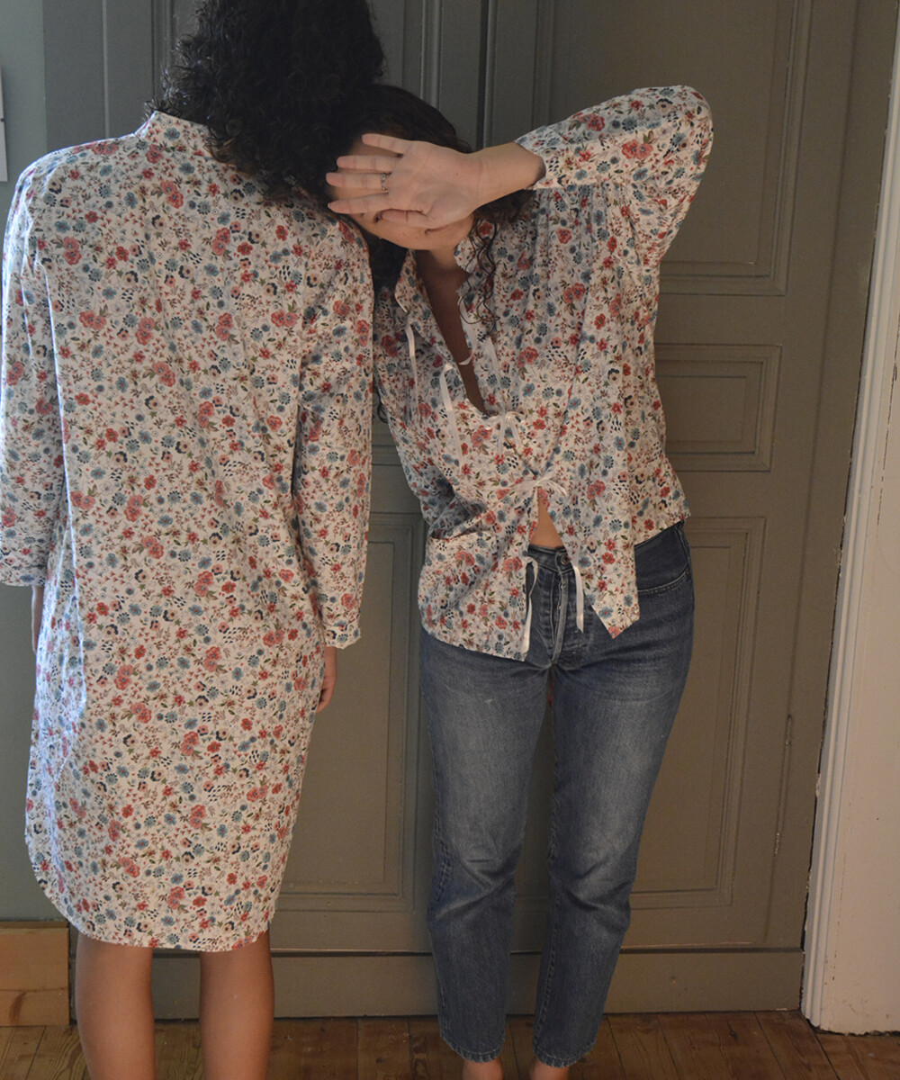 eli2400 1efba330 87d5 68ca 8068 8588852fa87b Fleurs Pois & Cie - Veste de pyjama pour femme et/ou chemisier ? - Rouge/Ivoire/Bleu/Rose/Blanc/Noir