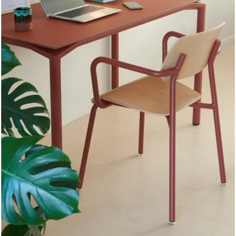 FERMOB - Fauteuil avec accoudoirs bridge FERMOB Studie chêne en bois et métal - 25 coloris